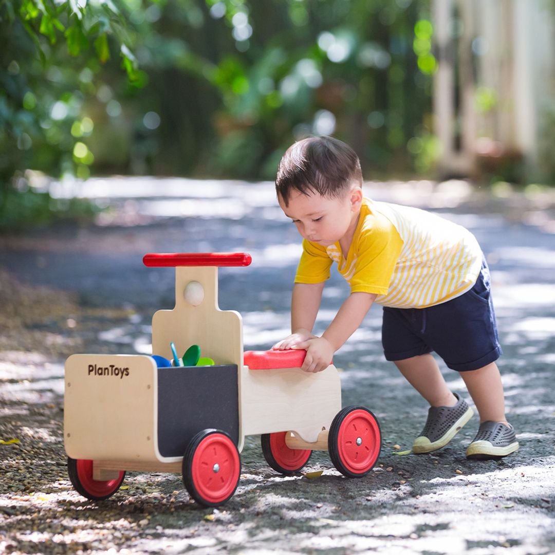 PlanToys Wooden Delivery Ride-On Bike
