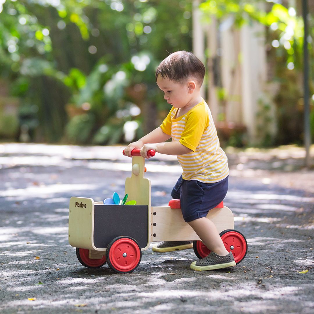 PlanToys Wooden Delivery Ride-On Bike