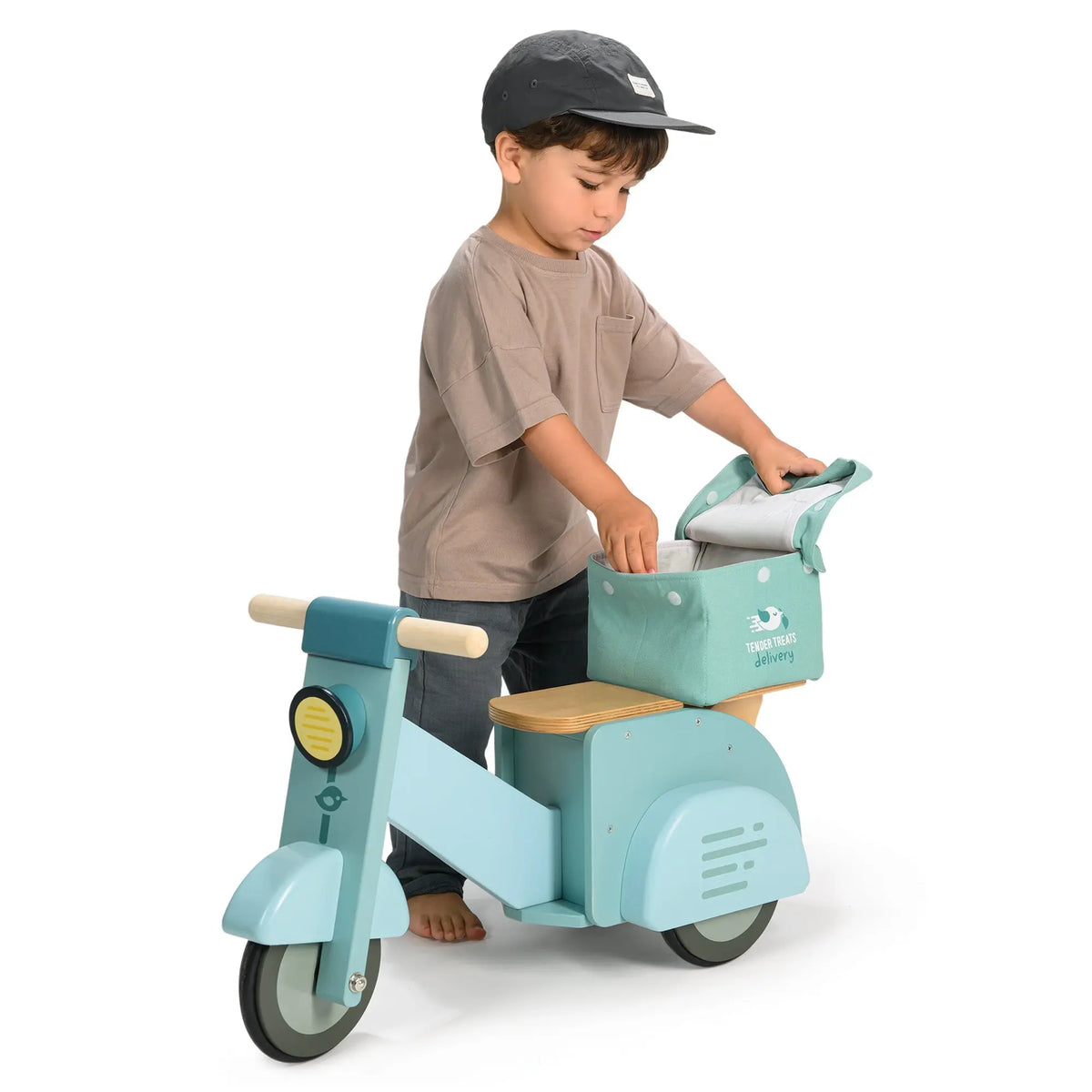 Tender Leaf Wooden Delivery Ride-On Scooter