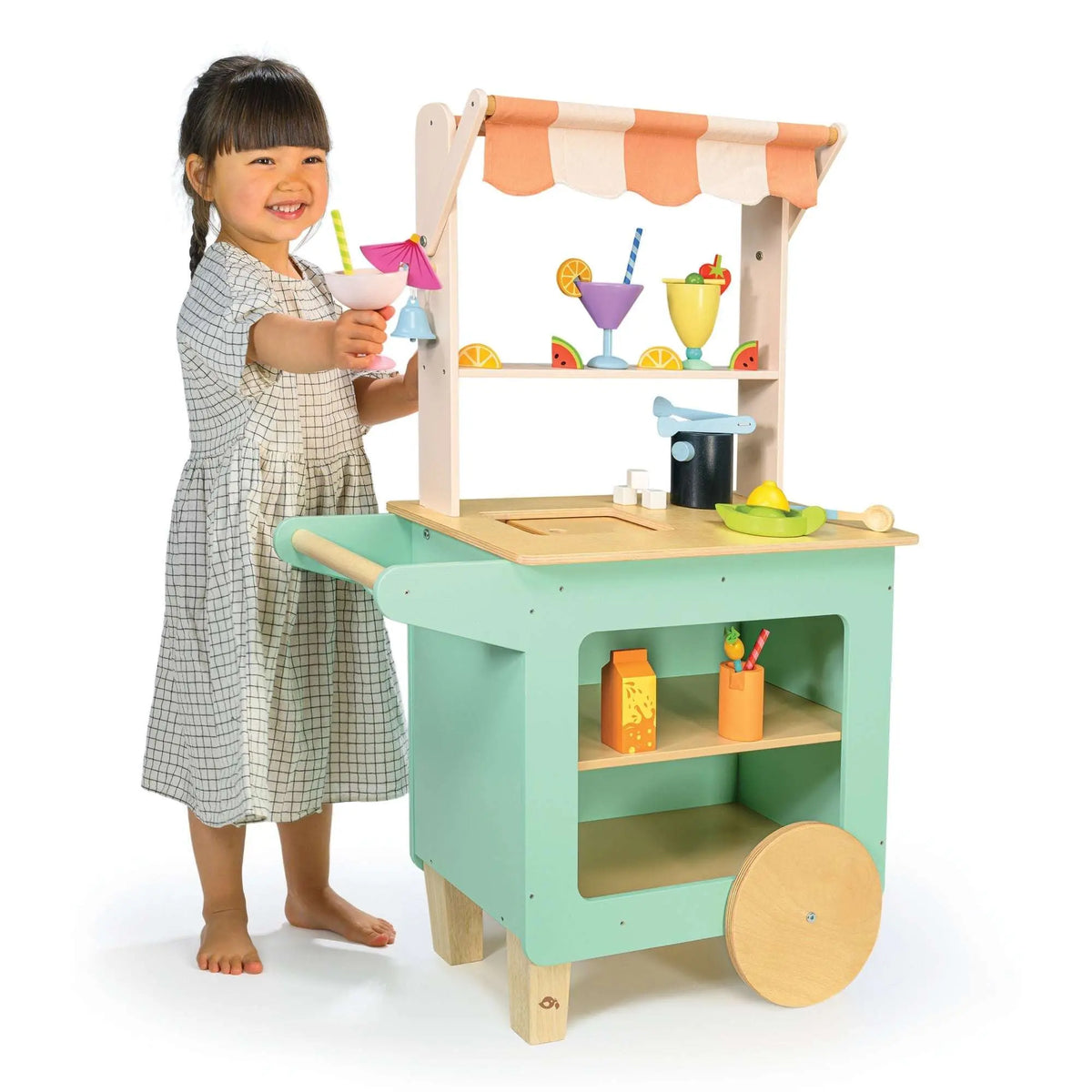 Tender Leaf Wooden Drinks Trolley Play Stand