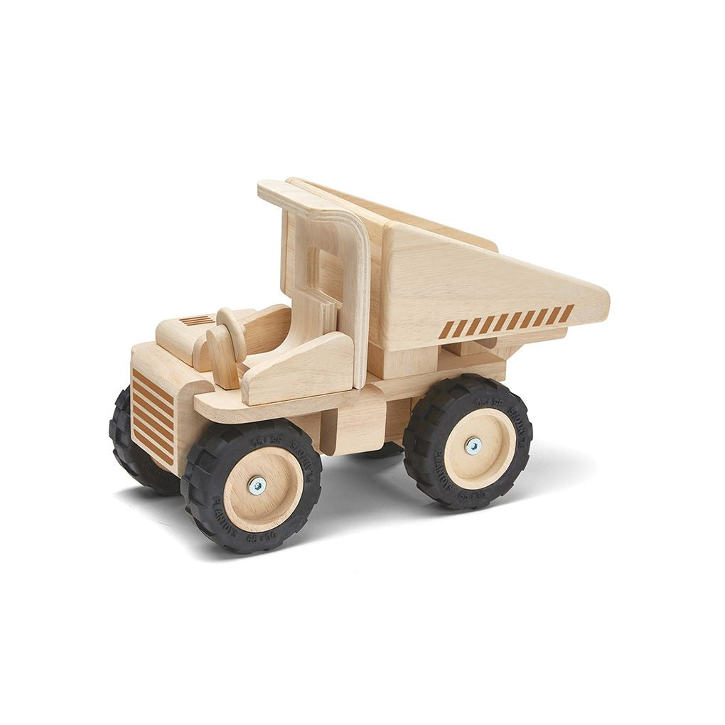 PlanToys Wooden Dump Truck with Tipping Bed