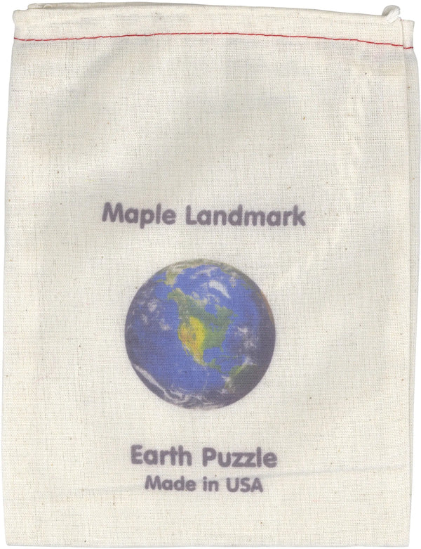 Earth Shaped Jigsaw Puzzle | Sustainable Toy | USA Made