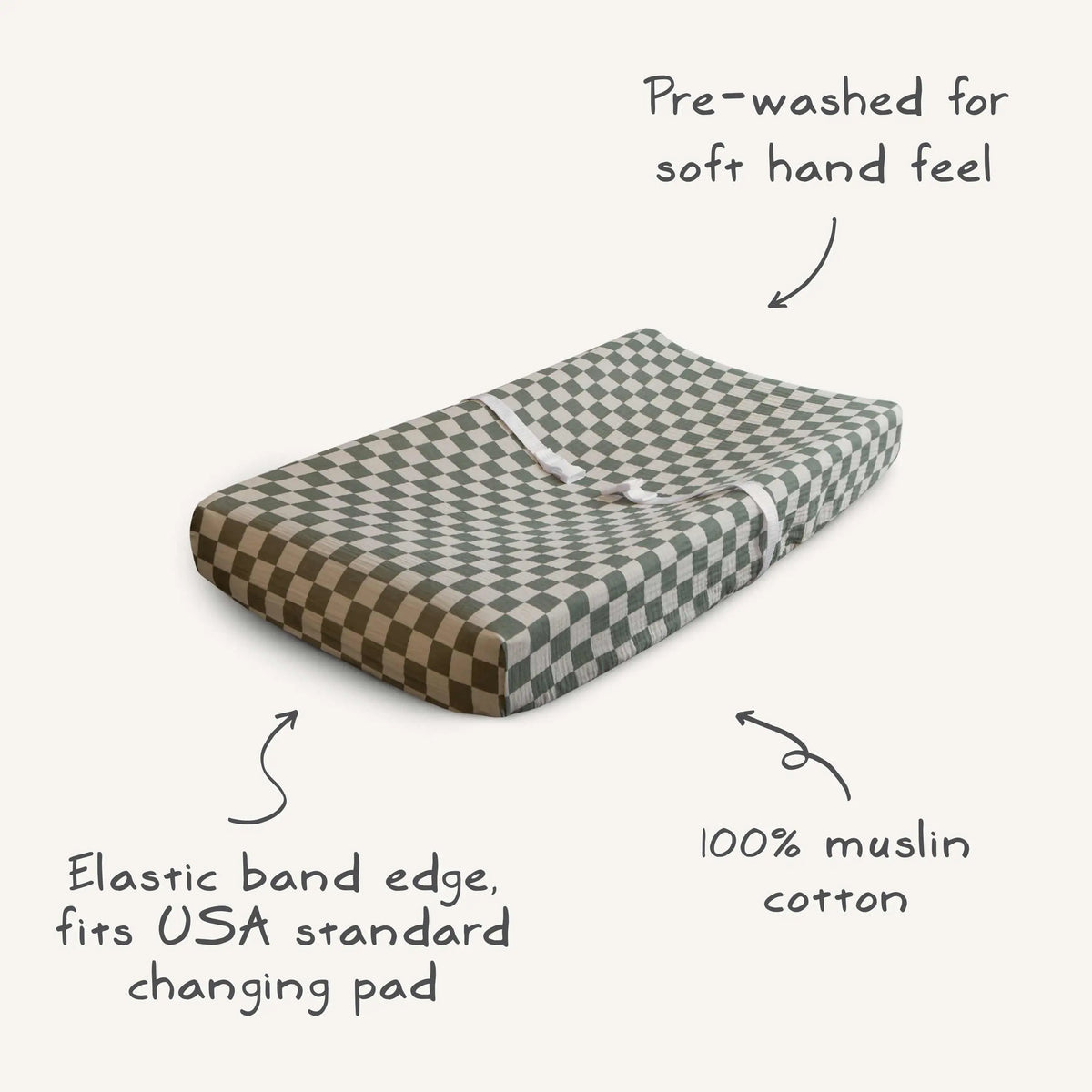 Extra Soft Muslin Changing Pad Cover | Changing Pad Cover | The Baby Penguin