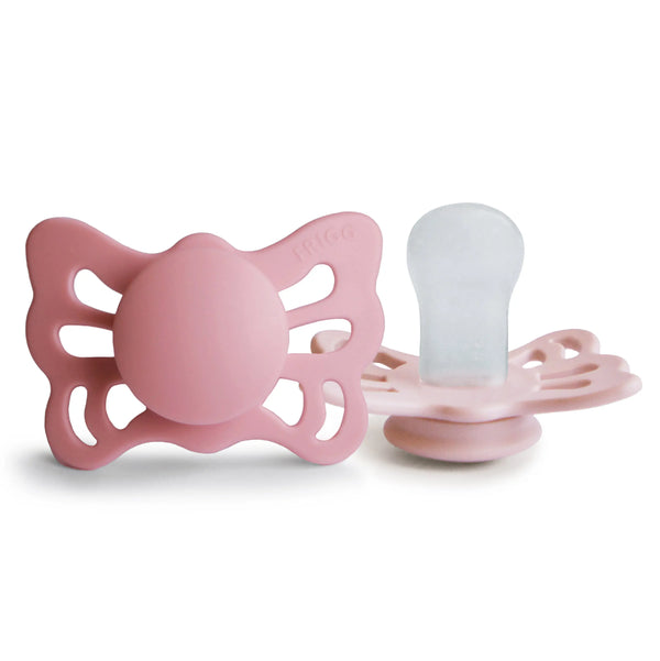 FRIGG Butterfly Anatomical Silicone Pacifier 2-Pack (0-6 Months) | SILICONE FRIGG PACIFIERS | The Baby Penguin