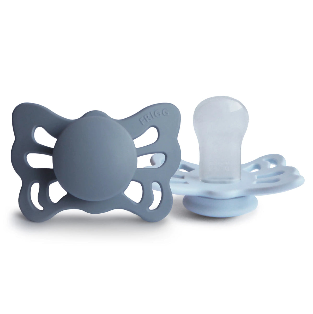 FRIGG Butterfly Anatomical Silicone Pacifier 2-Pack (0-6 Months) | SILICONE FRIGG PACIFIERS | The Baby Penguin
