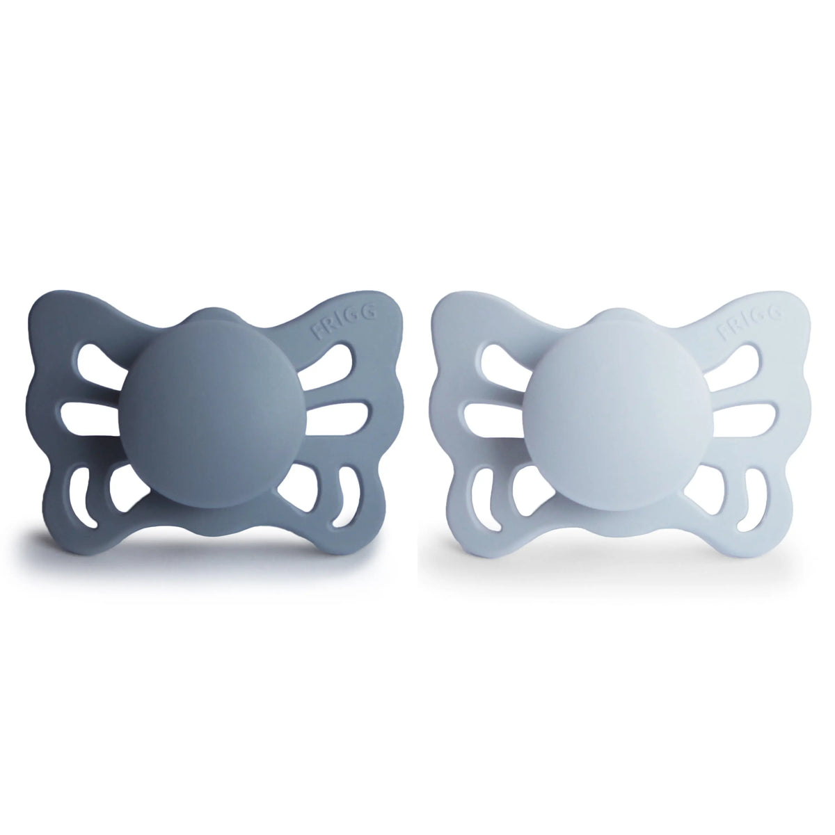 FRIGG Butterfly Anatomical Silicone Pacifier 2-Pack (0-6 Months) | SILICONE FRIGG PACIFIERS | The Baby Penguin