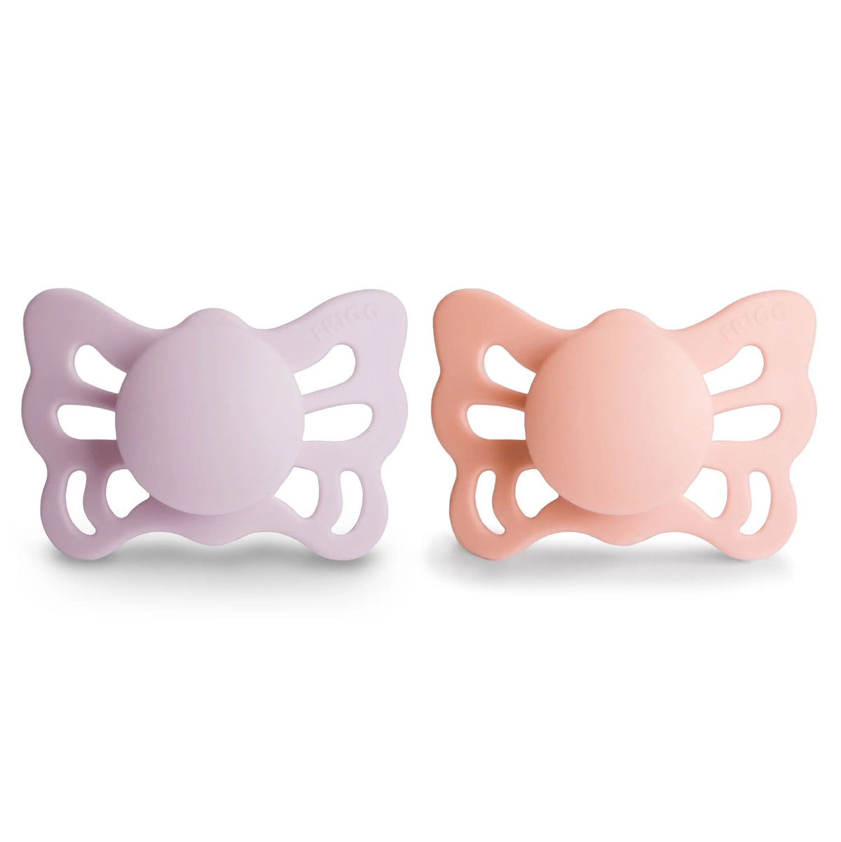 FRIGG Butterfly Anatomical Silicone Pacifier 2-Pack (0-6 Months) | SILICONE FRIGG PACIFIERS | The Baby Penguin