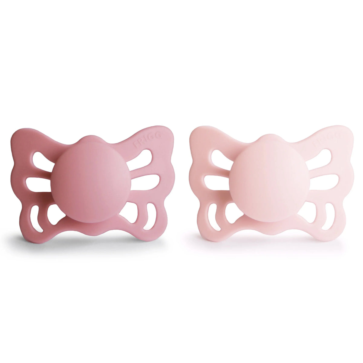 FRIGG Butterfly Anatomical Silicone Pacifier 2-Pack (0-6 Months) | SILICONE FRIGG PACIFIERS | The Baby Penguin