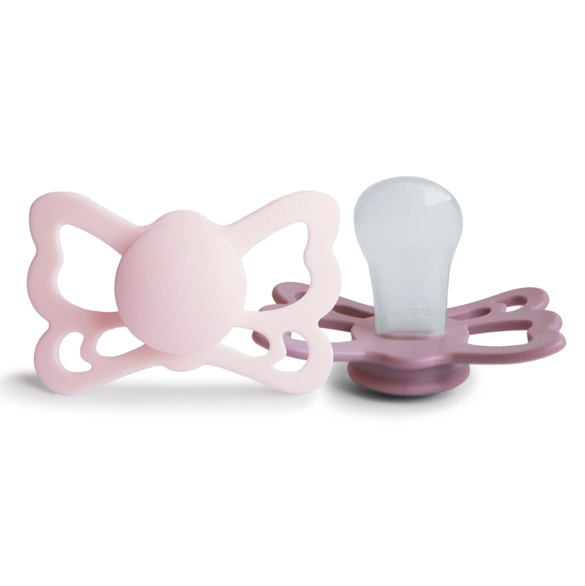 FRIGG Butterfly Anatomical Silicone Pacifier 2-Pack (6-18 Months) | SILICONE FRIGG PACIFIERS | The Baby Penguin