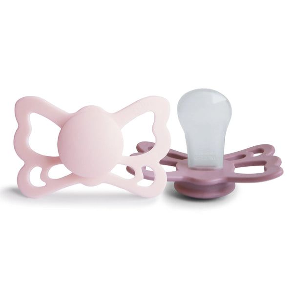 FRIGG Butterfly Anatomical Silicone Pacifier 2-Pack (6-18 Months) | SILICONE FRIGG PACIFIERS | The Baby Penguin