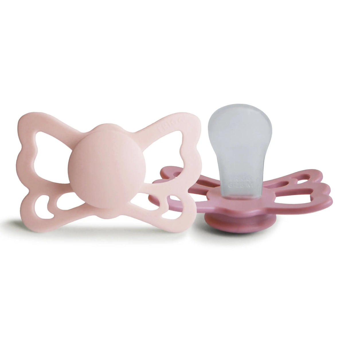 FRIGG Butterfly Anatomical Silicone Pacifier 2-Pack (6-18 Months) | SILICONE FRIGG PACIFIERS | The Baby Penguin