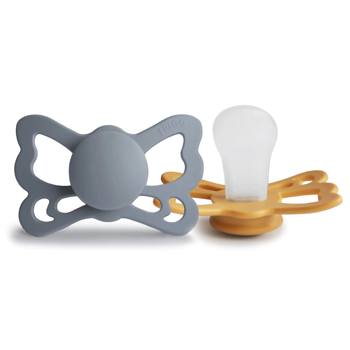 FRIGG Butterfly Anatomical Silicone Pacifier 2-Pack (6-18 Months) | SILICONE FRIGG PACIFIERS | The Baby Penguin