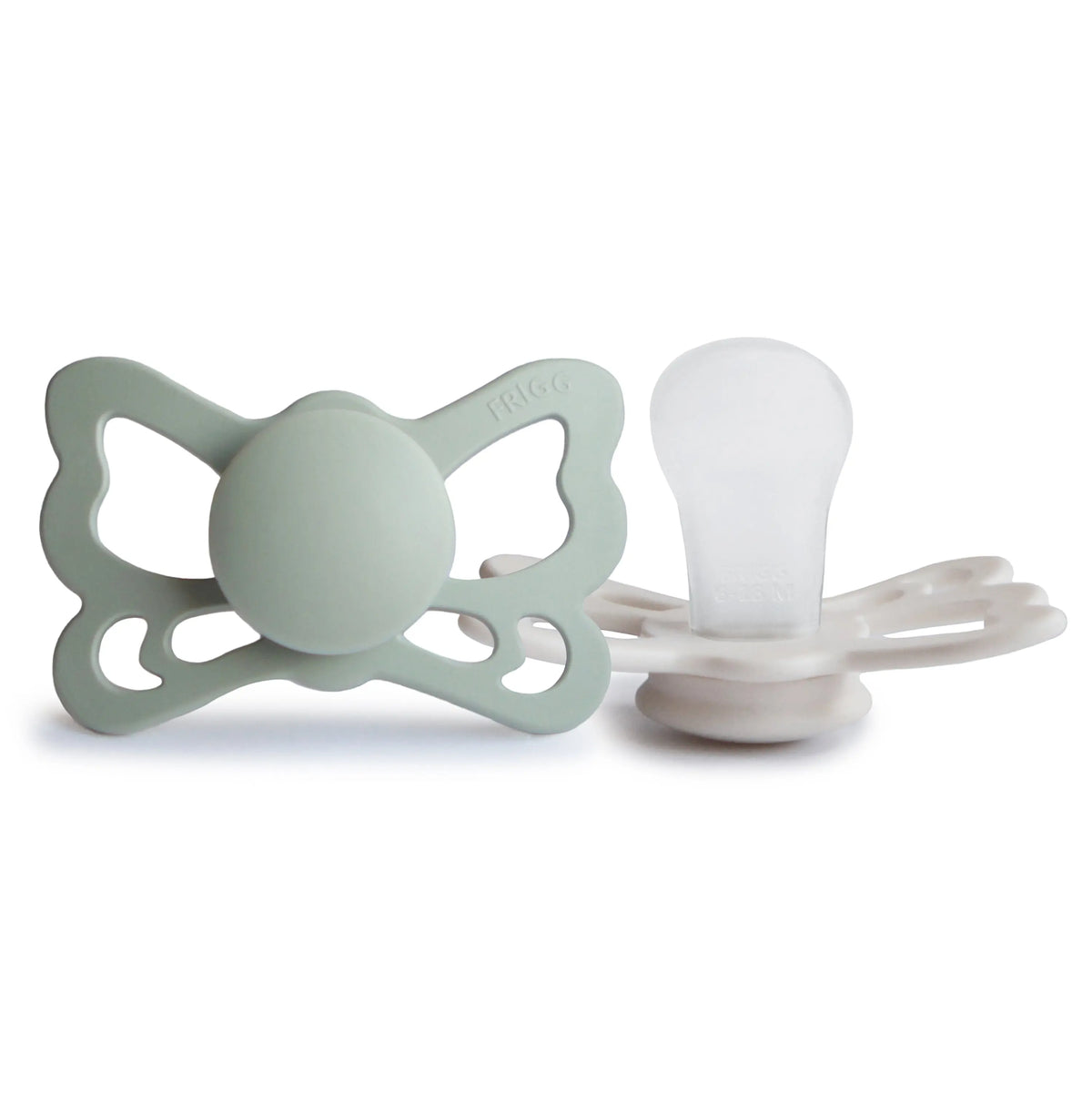 FRIGG Butterfly Anatomical Silicone Pacifier 2-Pack (6-18 Months) | SILICONE FRIGG PACIFIERS | The Baby Penguin