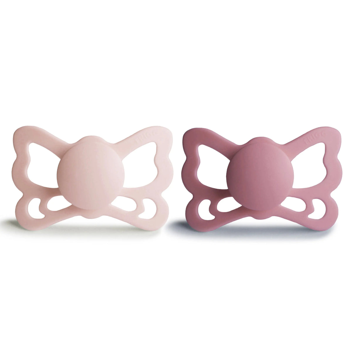 FRIGG Butterfly Anatomical Silicone Pacifier 2-Pack (6-18 Months) | SILICONE FRIGG PACIFIERS | The Baby Penguin