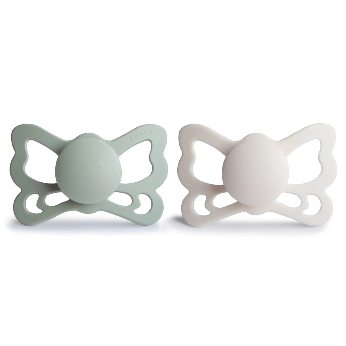 FRIGG Butterfly Anatomical Silicone Pacifier 2-Pack (6-18 Months) | SILICONE FRIGG PACIFIERS | The Baby Penguin