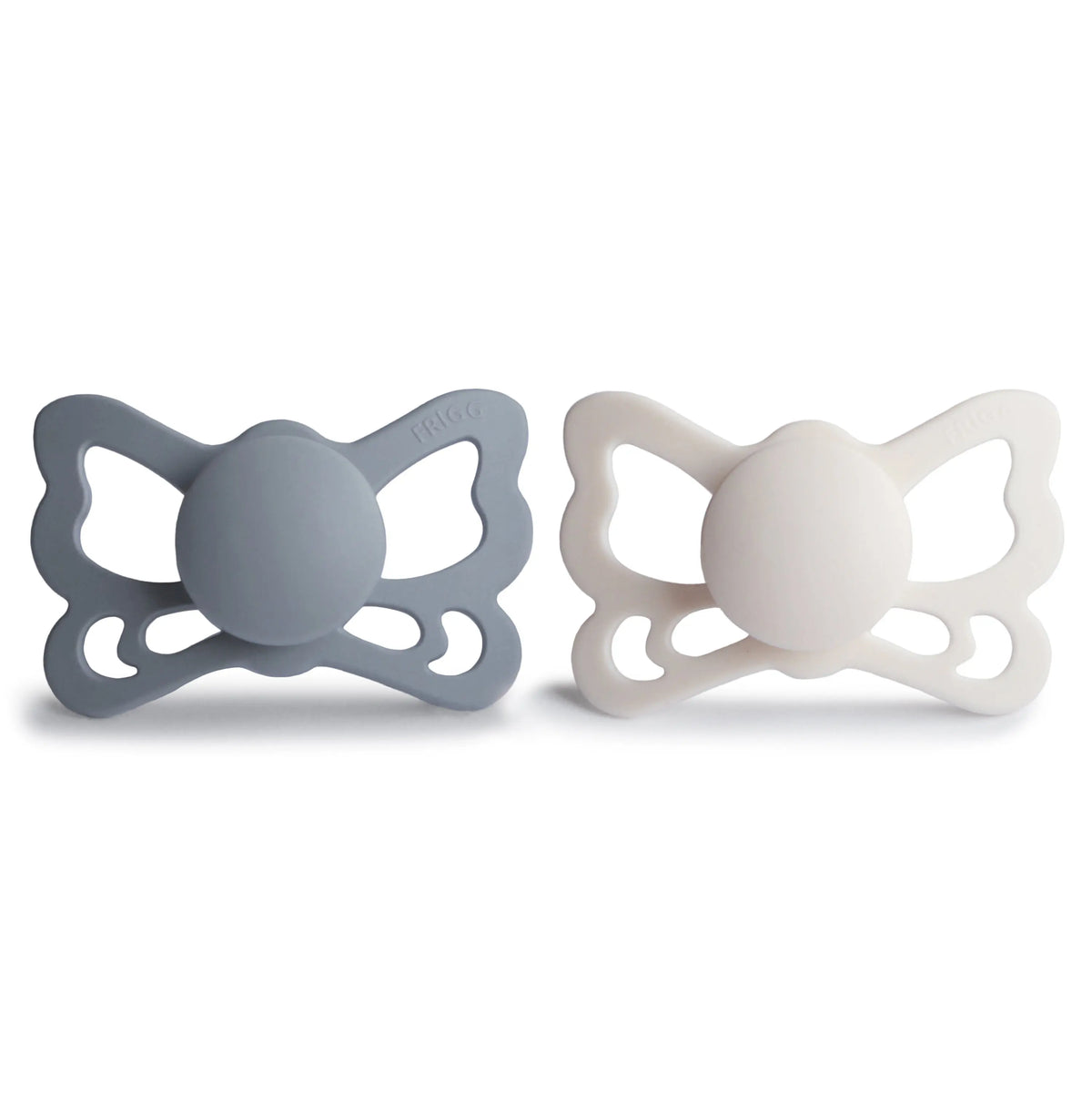 FRIGG Butterfly Anatomical Silicone Pacifier 2-Pack (6-18 Months) | SILICONE FRIGG PACIFIERS | The Baby Penguin