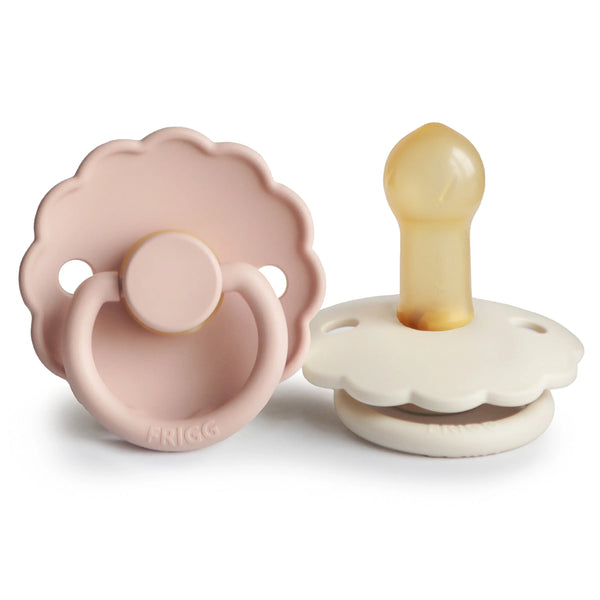 FRIGG Daisy Natural Rubber Pacifier 2-Pack | RUBBER FRIGG PACIFIERS | The Baby Penguin
