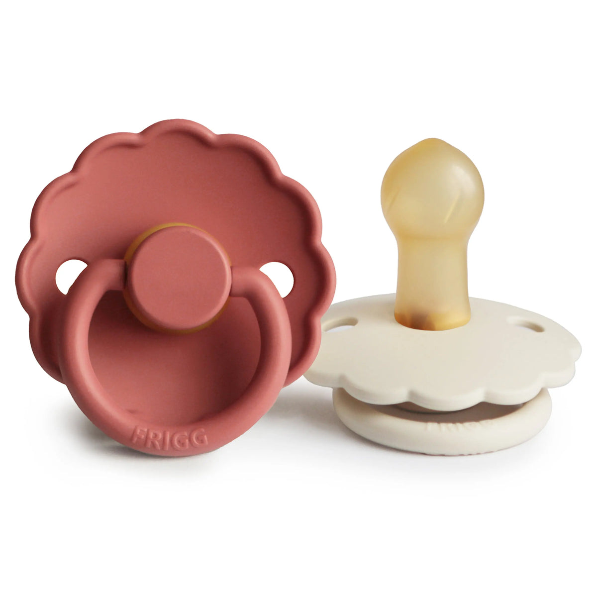 FRIGG Daisy Natural Rubber Pacifier 2-Pack | RUBBER FRIGG PACIFIERS | The Baby Penguin