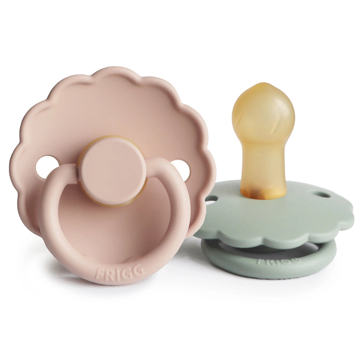 FRIGG Daisy Natural Rubber Pacifier 2-Pack | RUBBER FRIGG PACIFIERS | The Baby Penguin