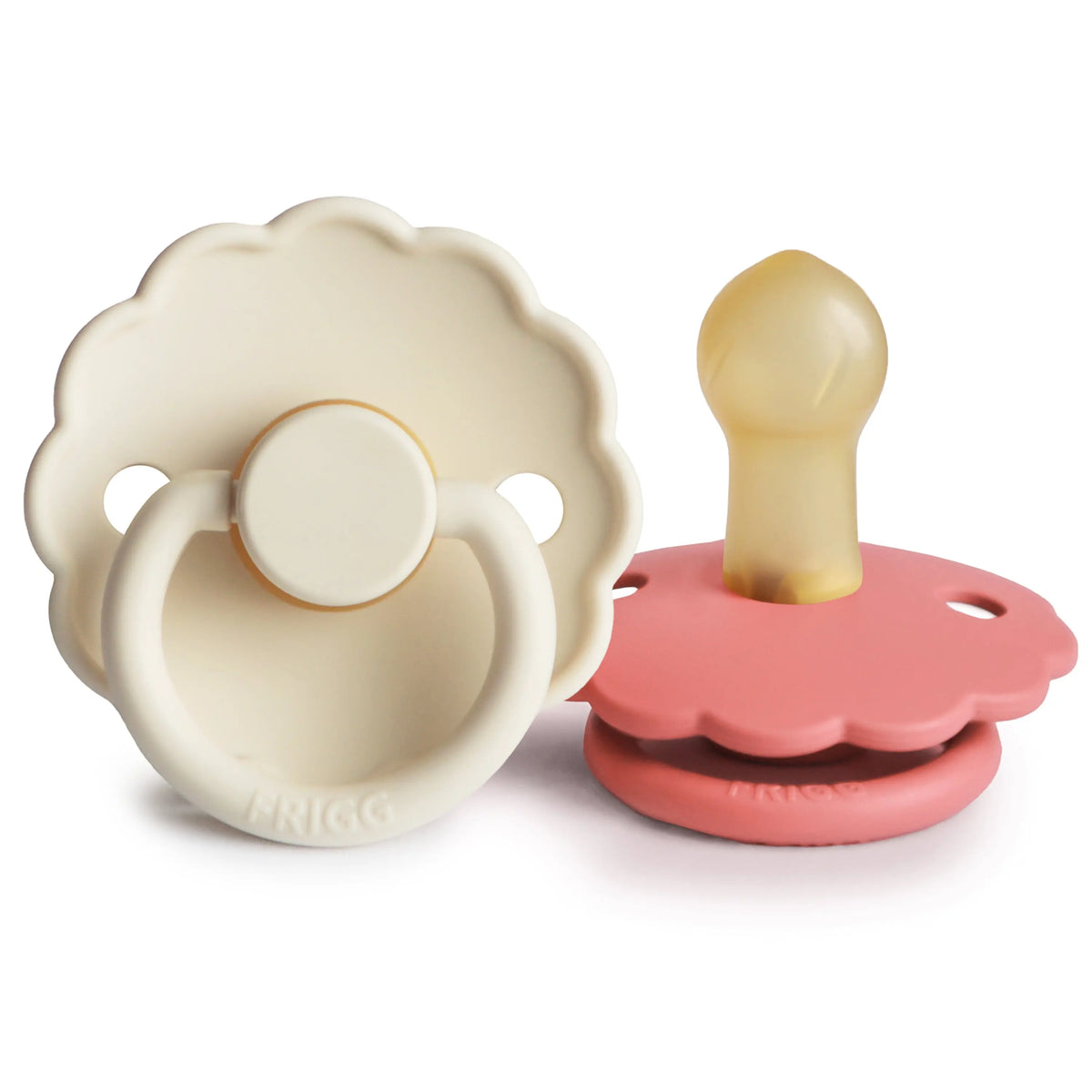 FRIGG Daisy Natural Rubber Pacifier 2-Pack | RUBBER FRIGG PACIFIERS | The Baby Penguin