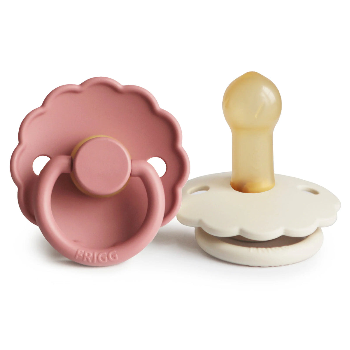 FRIGG Daisy Natural Rubber Pacifier 2-Pack | RUBBER FRIGG PACIFIERS | The Baby Penguin