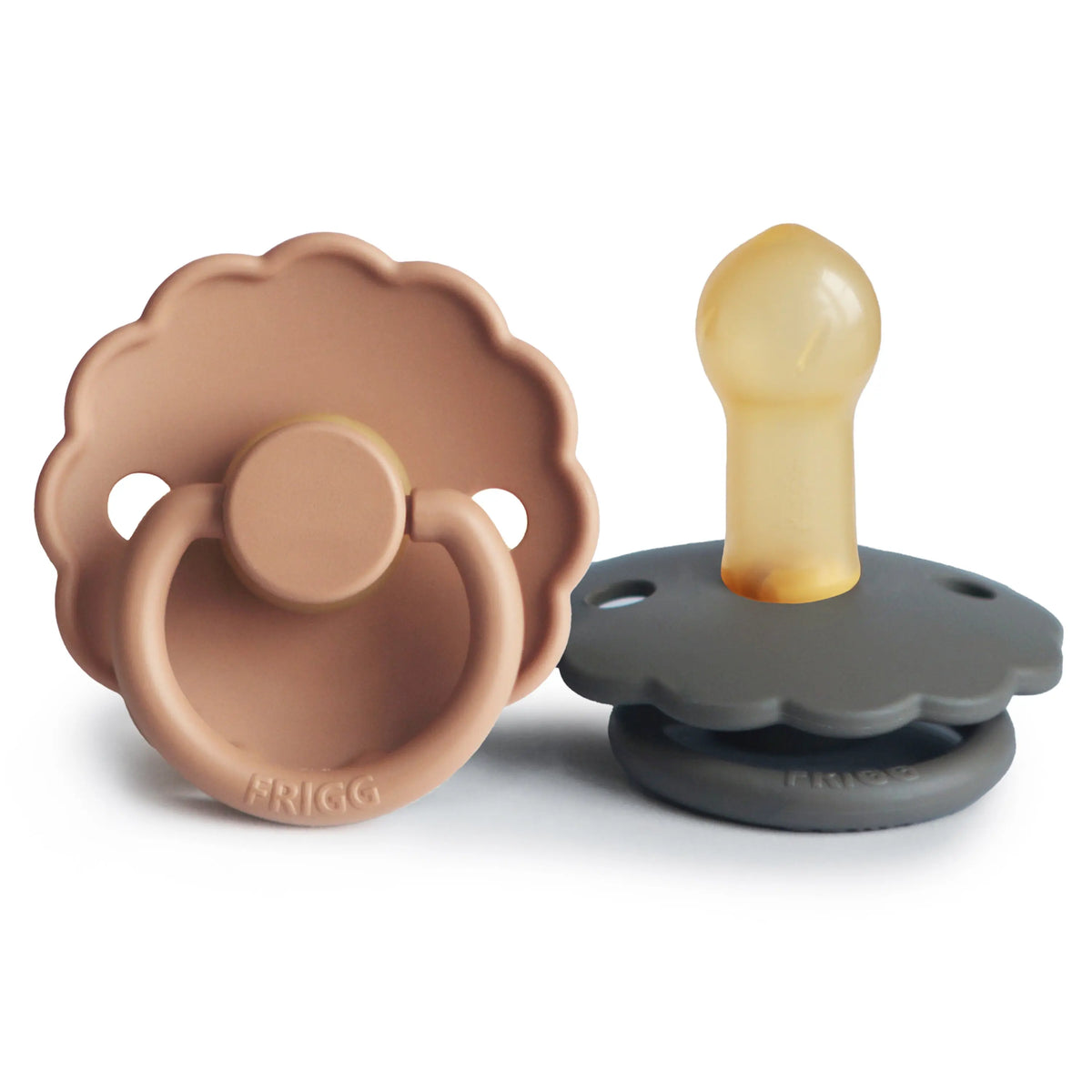 FRIGG Daisy Natural Rubber Pacifier 2-Pack | RUBBER FRIGG PACIFIERS | The Baby Penguin
