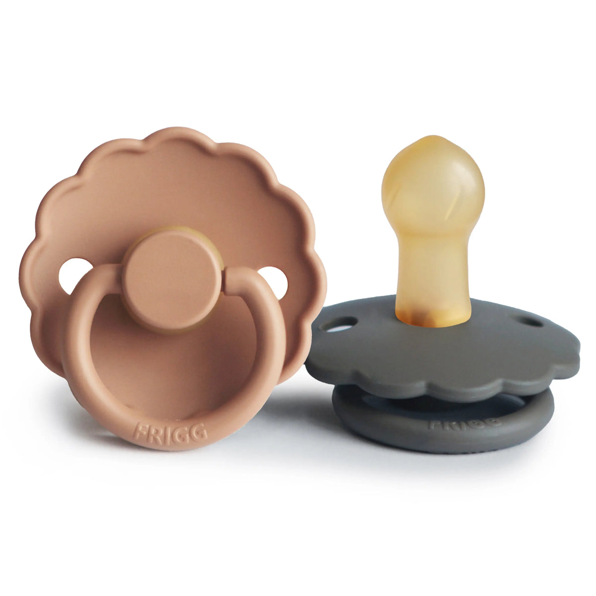 FRIGG Daisy Natural Rubber Pacifier 2-Pack | RUBBER FRIGG PACIFIERS | The Baby Penguin