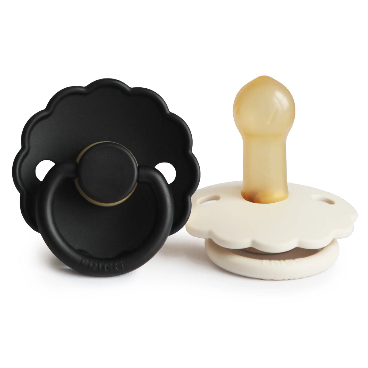 FRIGG Daisy Natural Rubber Pacifier 2-Pack | RUBBER FRIGG PACIFIERS | The Baby Penguin