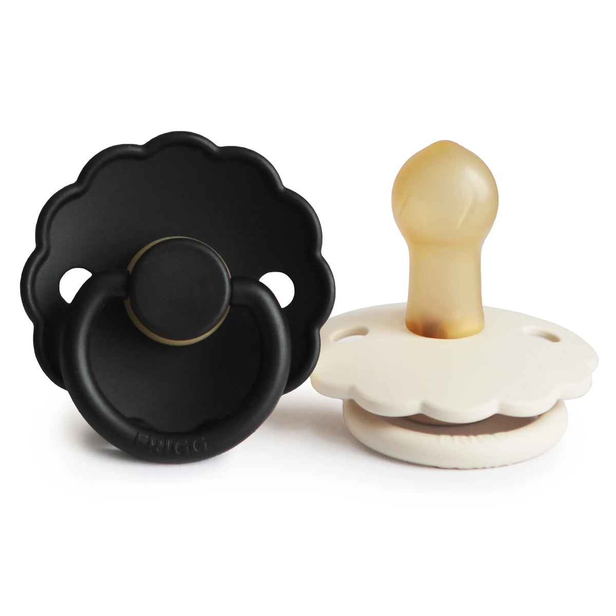 FRIGG Daisy Natural Rubber Pacifier 2-Pack | RUBBER FRIGG PACIFIERS | The Baby Penguin