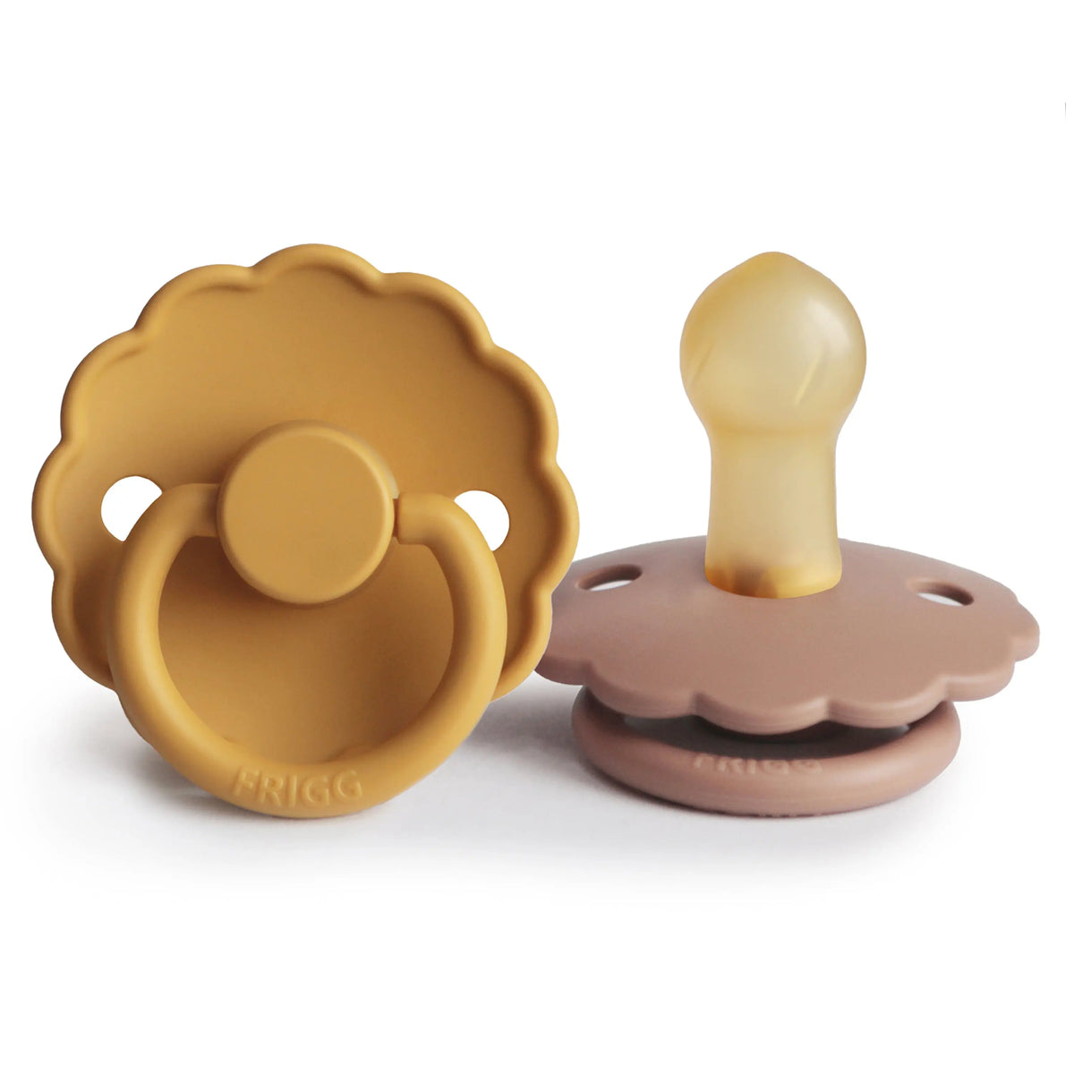 FRIGG Daisy Natural Rubber Pacifier 2-Pack | RUBBER FRIGG PACIFIERS | The Baby Penguin