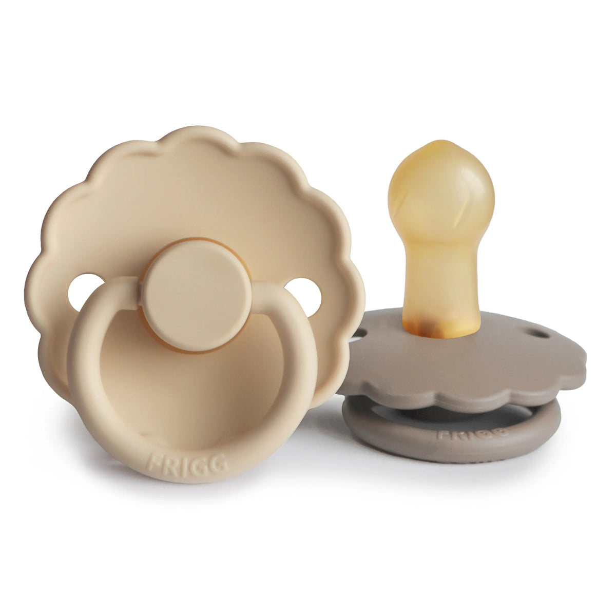 FRIGG Daisy Natural Rubber Pacifier 2-Pack | RUBBER FRIGG PACIFIERS | The Baby Penguin