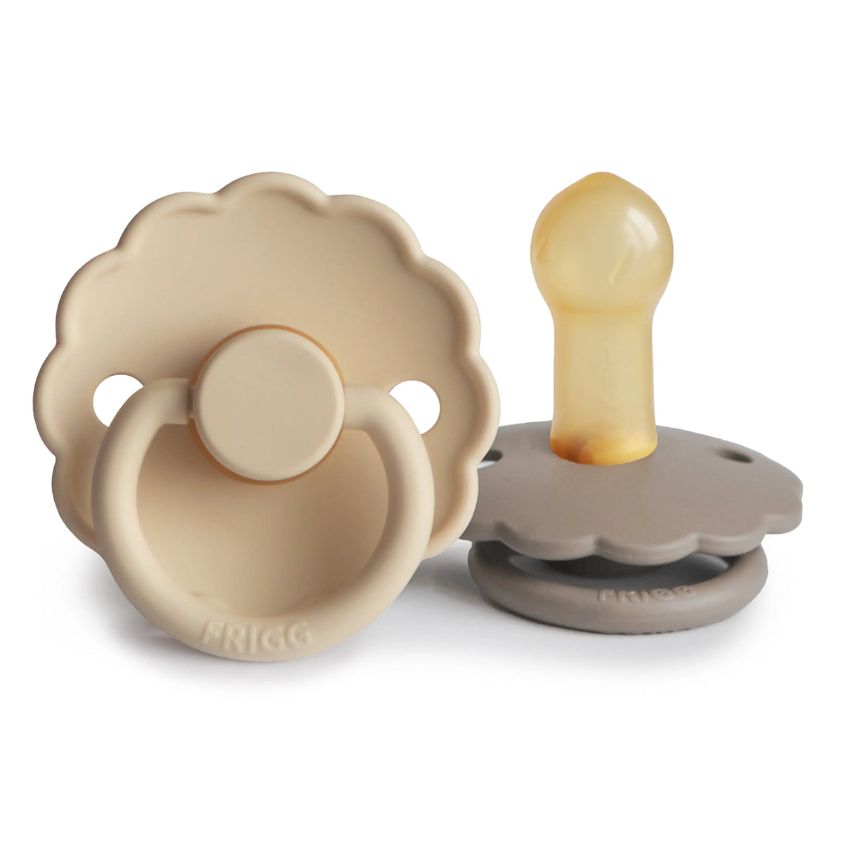 FRIGG Daisy Natural Rubber Pacifier 2-Pack | RUBBER FRIGG PACIFIERS | The Baby Penguin