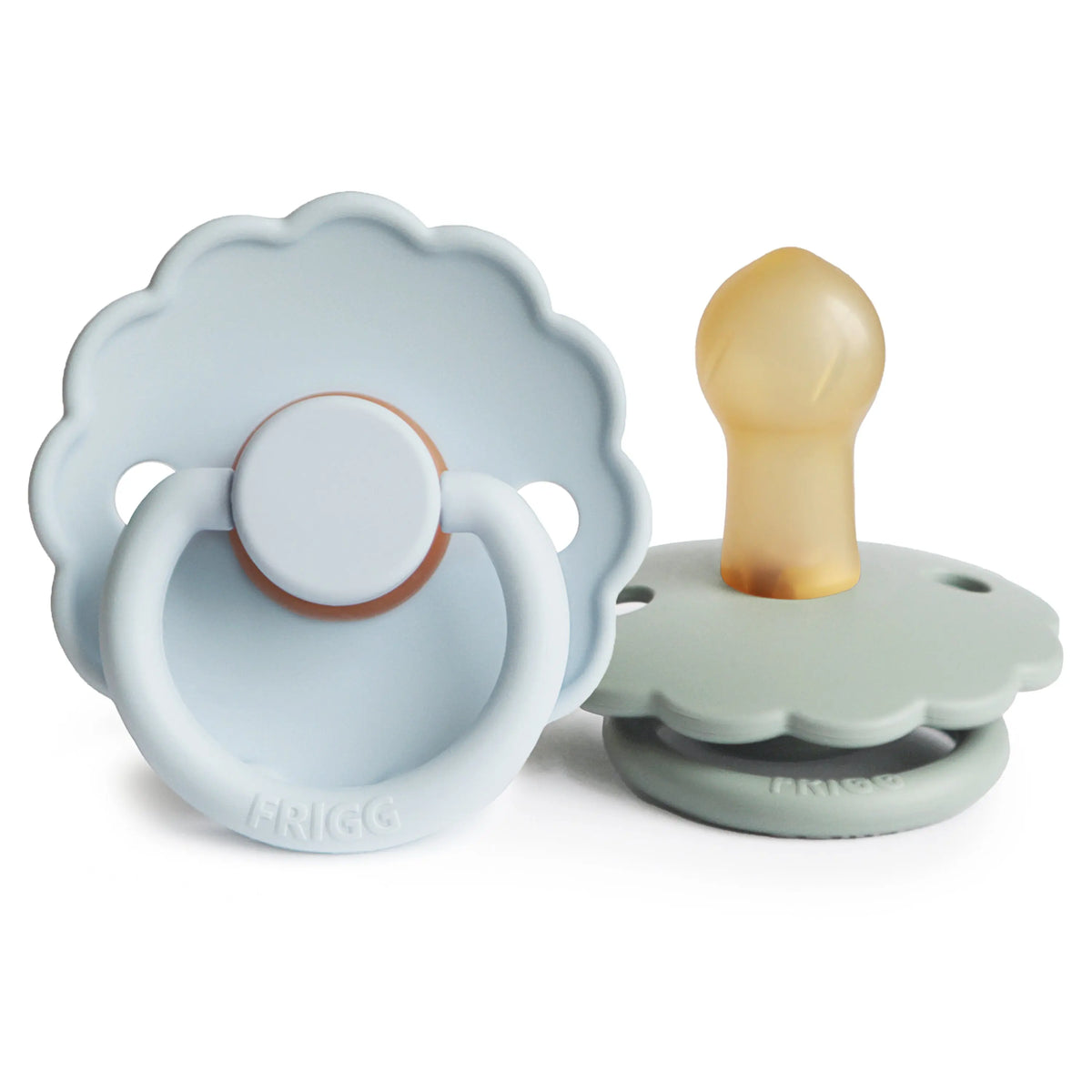FRIGG Daisy Natural Rubber Pacifier 2-Pack | RUBBER FRIGG PACIFIERS | The Baby Penguin