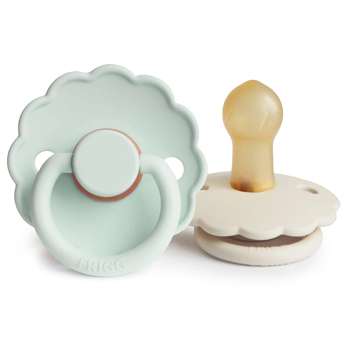 FRIGG Daisy Natural Rubber Pacifier 2-Pack | RUBBER FRIGG PACIFIERS | The Baby Penguin