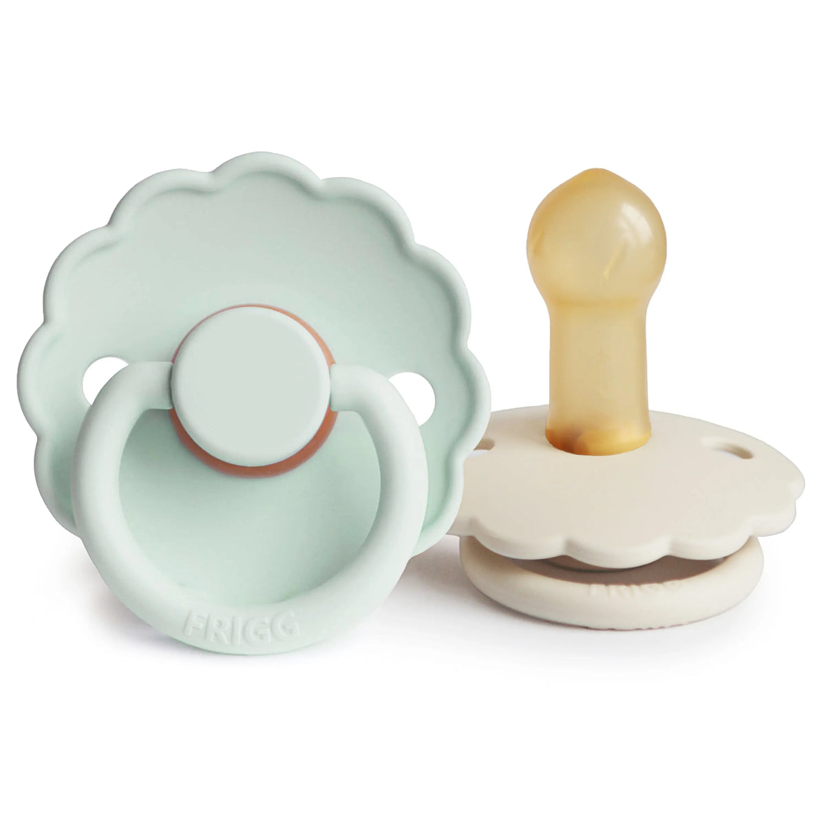 FRIGG Daisy Natural Rubber Pacifier 2-Pack | RUBBER FRIGG PACIFIERS | The Baby Penguin