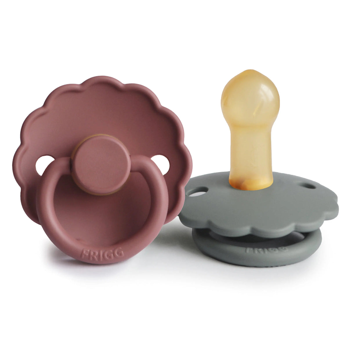 FRIGG Daisy Natural Rubber Pacifier 2-Pack | RUBBER FRIGG PACIFIERS | The Baby Penguin