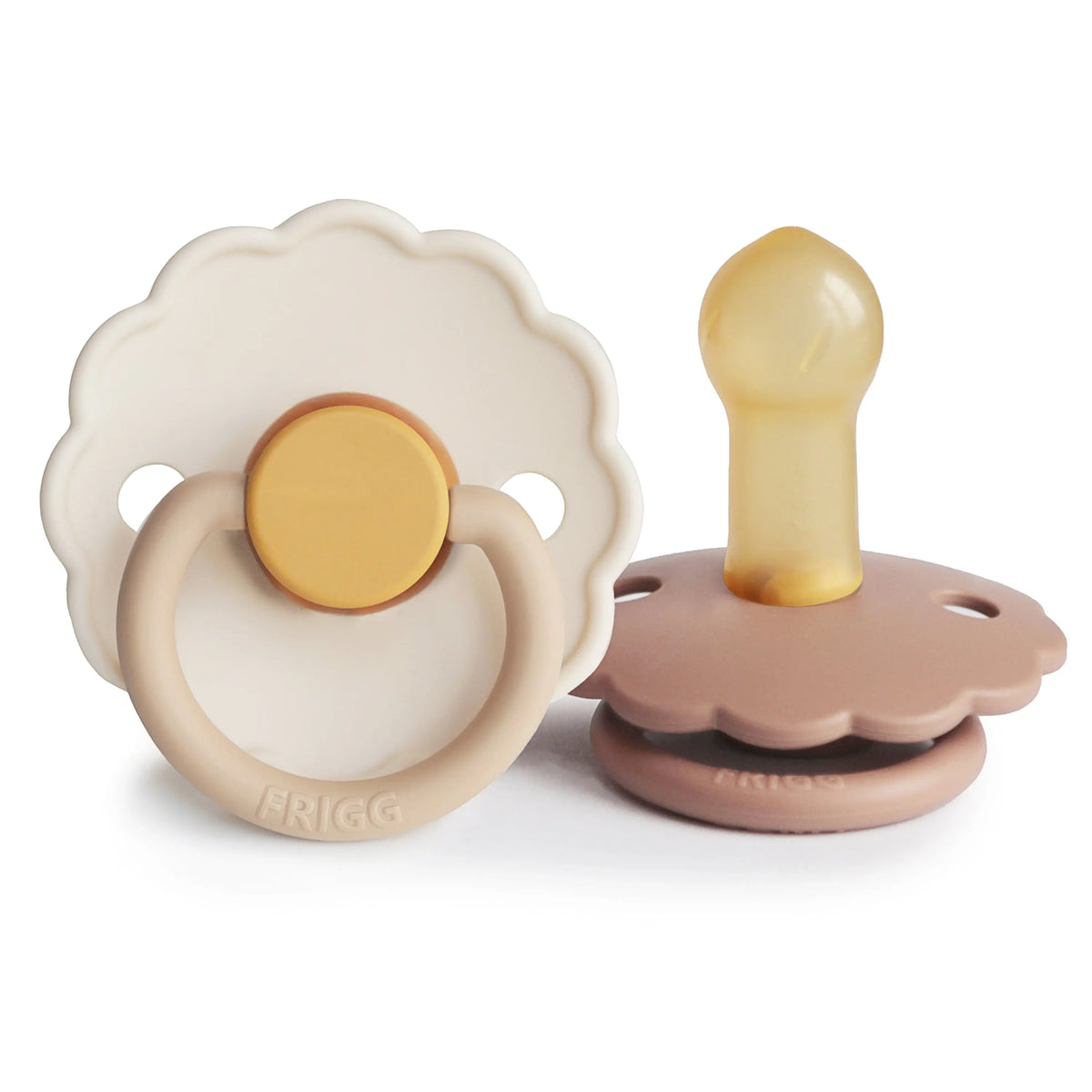 FRIGG Daisy Natural Rubber Pacifier 2-Pack | RUBBER FRIGG PACIFIERS | The Baby Penguin