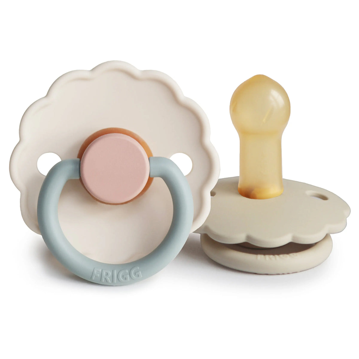 FRIGG Daisy Natural Rubber Pacifier 2-Pack | RUBBER FRIGG PACIFIERS | The Baby Penguin