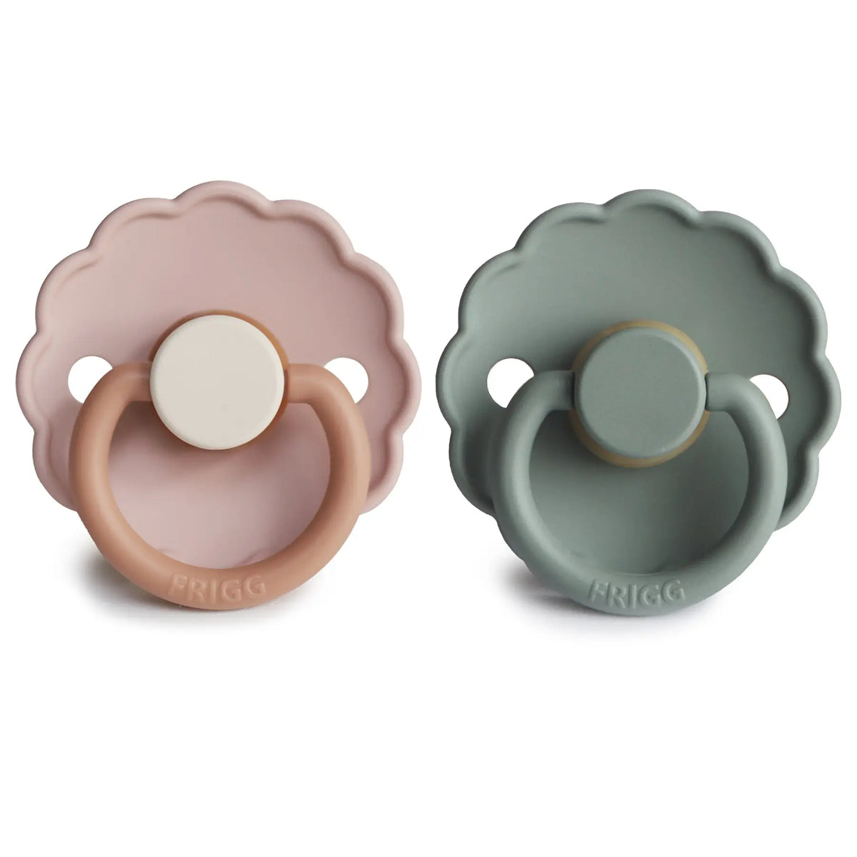 FRIGG Daisy Natural Rubber Pacifier 2-Pack | RUBBER FRIGG PACIFIERS | The Baby Penguin
