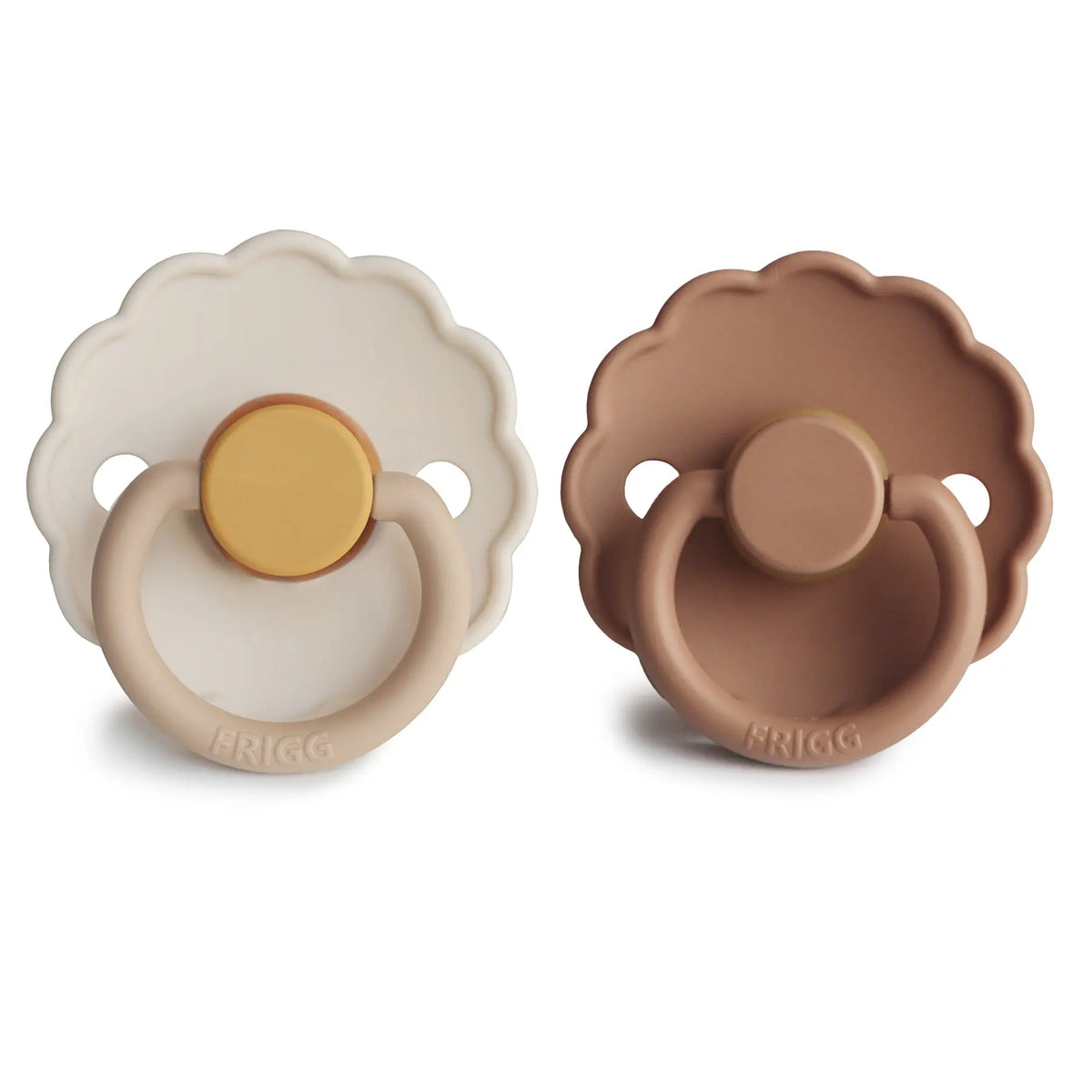 FRIGG Daisy Natural Rubber Pacifier 2-Pack | RUBBER FRIGG PACIFIERS | The Baby Penguin