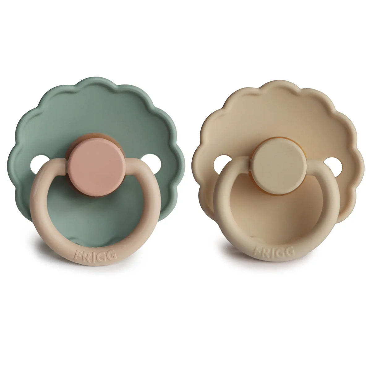 FRIGG Daisy Natural Rubber Pacifier 2-Pack | RUBBER FRIGG PACIFIERS | The Baby Penguin