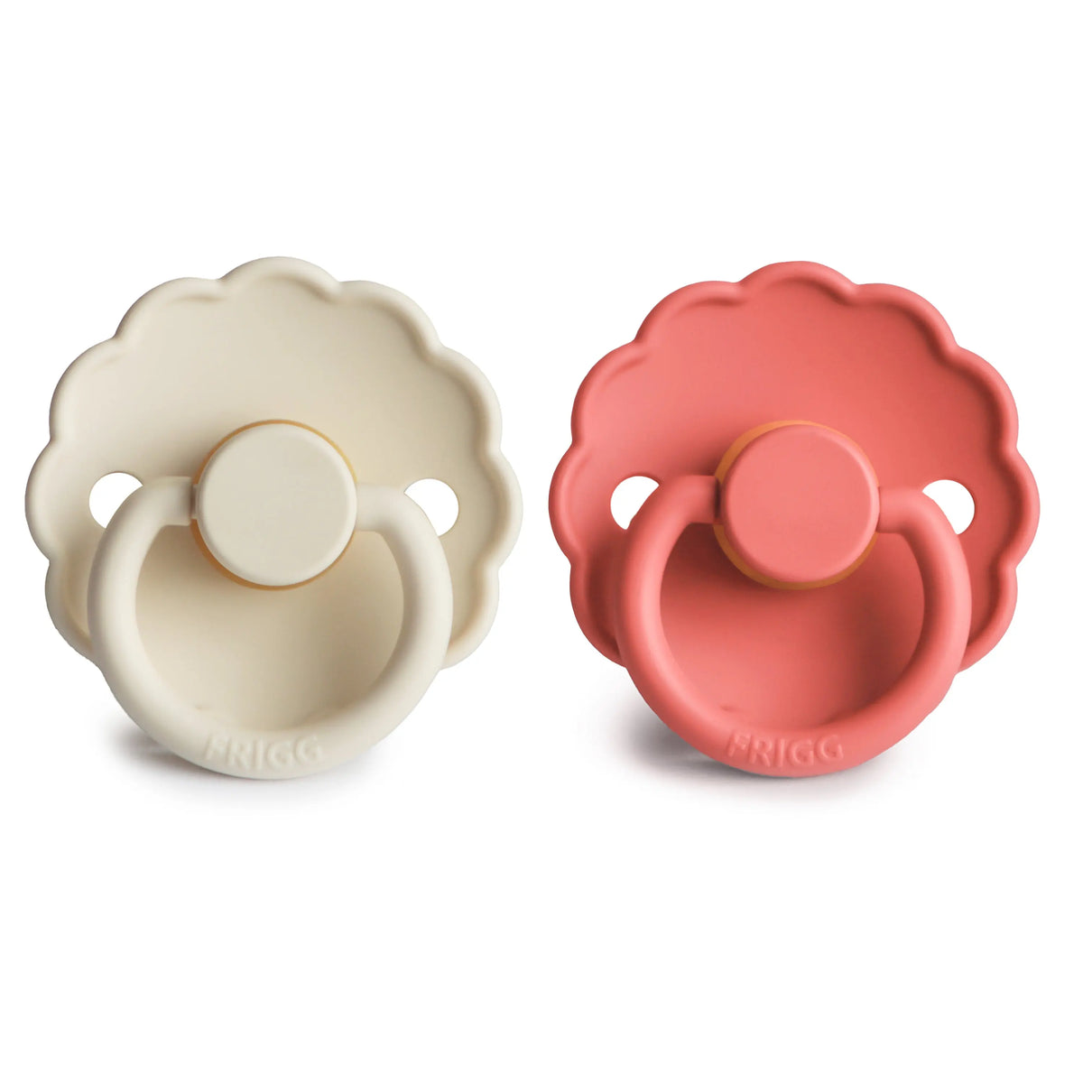 FRIGG Daisy Natural Rubber Pacifier 2-Pack | RUBBER FRIGG PACIFIERS | The Baby Penguin