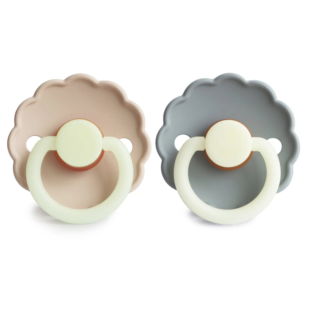 FRIGG Daisy Night Natural Rubber Pacifier 2-Pack | RUBBER FRIGG PACIFIERS | The Baby Penguin