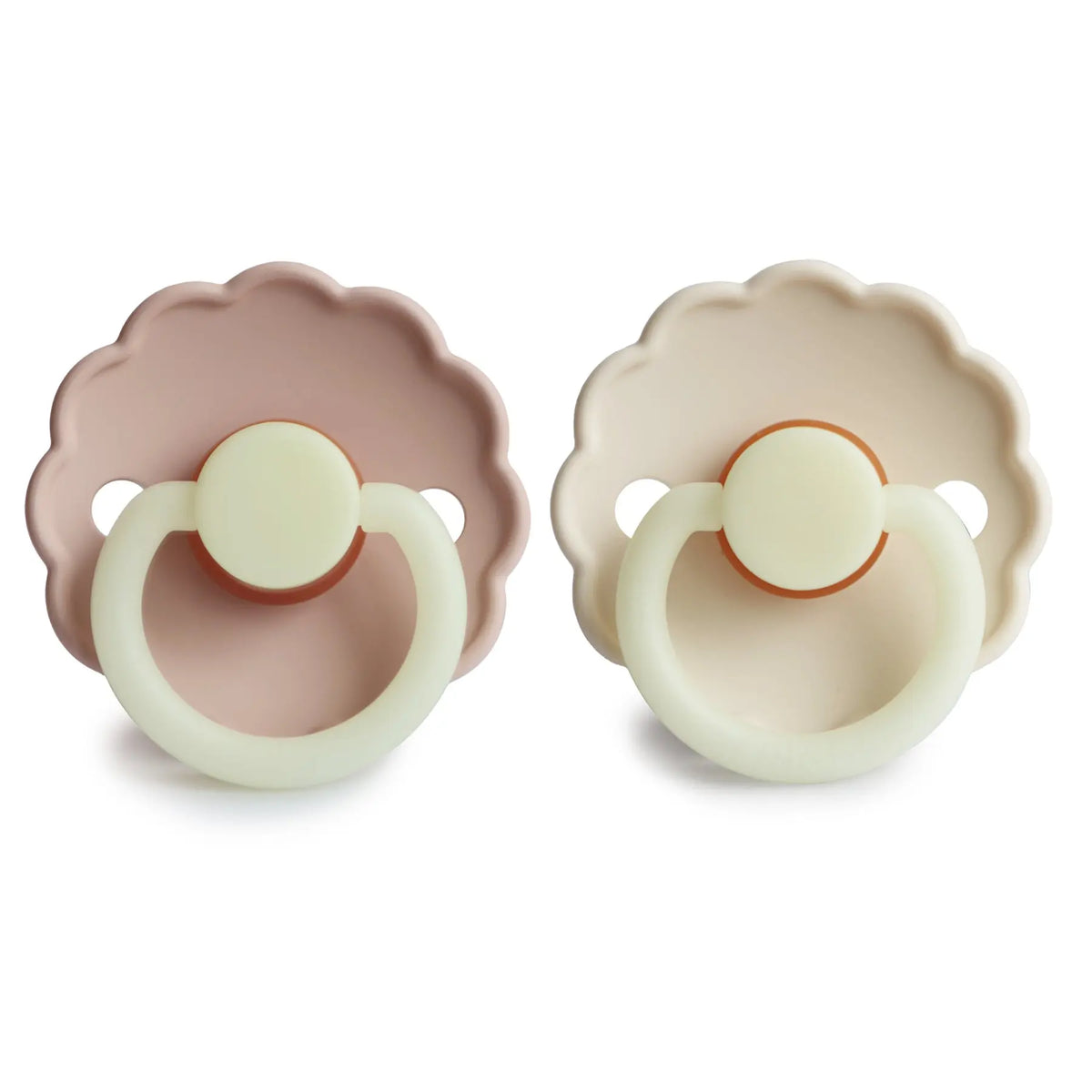 FRIGG Daisy Night Natural Rubber Pacifier 2-Pack | RUBBER FRIGG PACIFIERS | The Baby Penguin