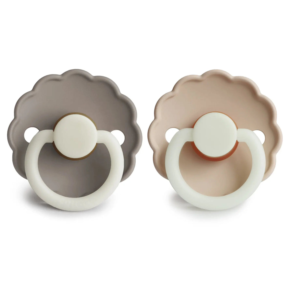 FRIGG Daisy Night Natural Rubber Pacifier 2-Pack | RUBBER FRIGG PACIFIERS | The Baby Penguin
