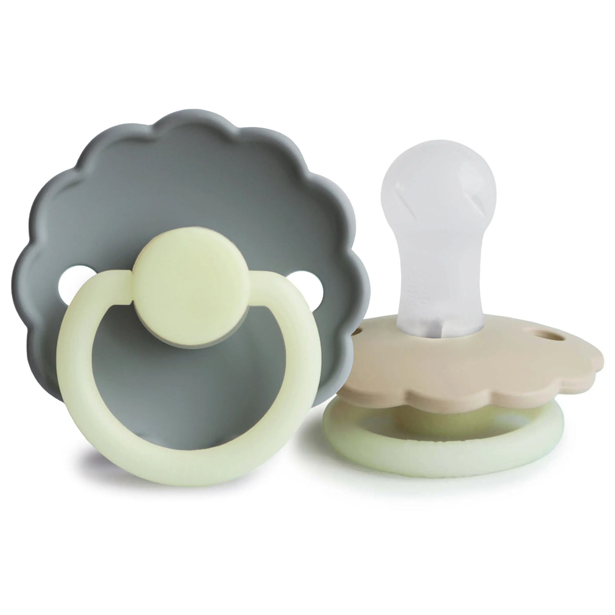 FRIGG Daisy Night Silicone Pacifier 2-Pack | SILICONE FRIGG PACIFIERS | The Baby Penguin