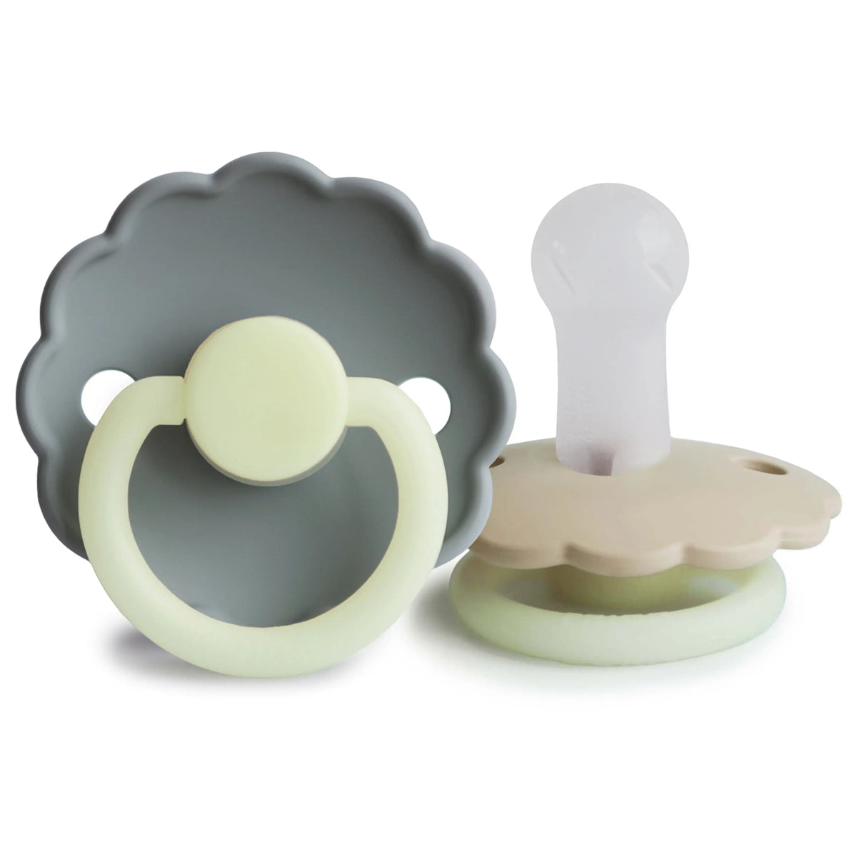 FRIGG Daisy Night Silicone Pacifier 2-Pack | SILICONE FRIGG PACIFIERS | The Baby Penguin