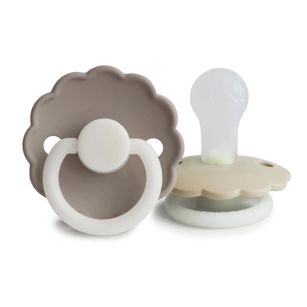 FRIGG Daisy Night Silicone Pacifier 2-Pack | SILICONE FRIGG PACIFIERS | The Baby Penguin