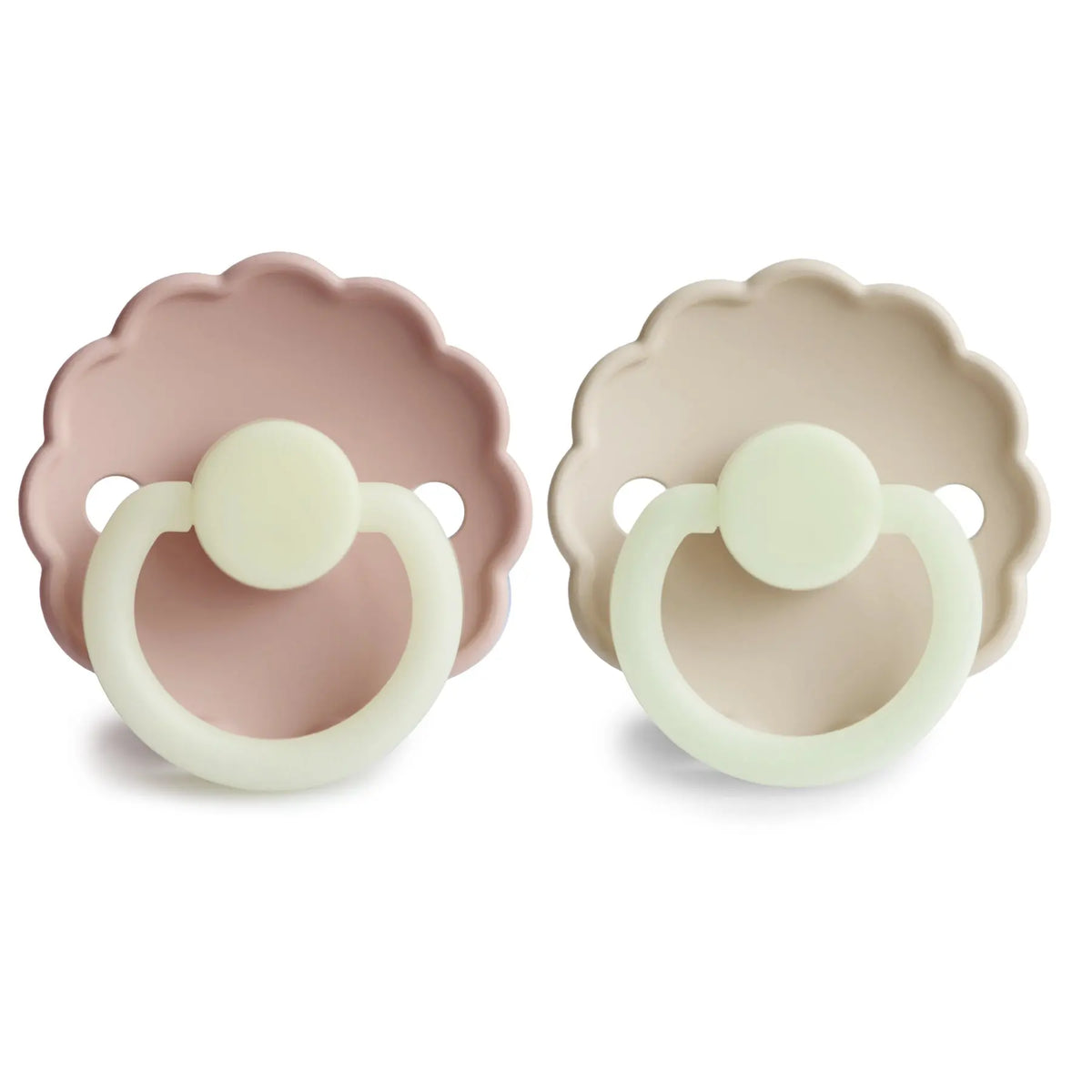 FRIGG Daisy Night Silicone Pacifier 2-Pack | SILICONE FRIGG PACIFIERS | The Baby Penguin