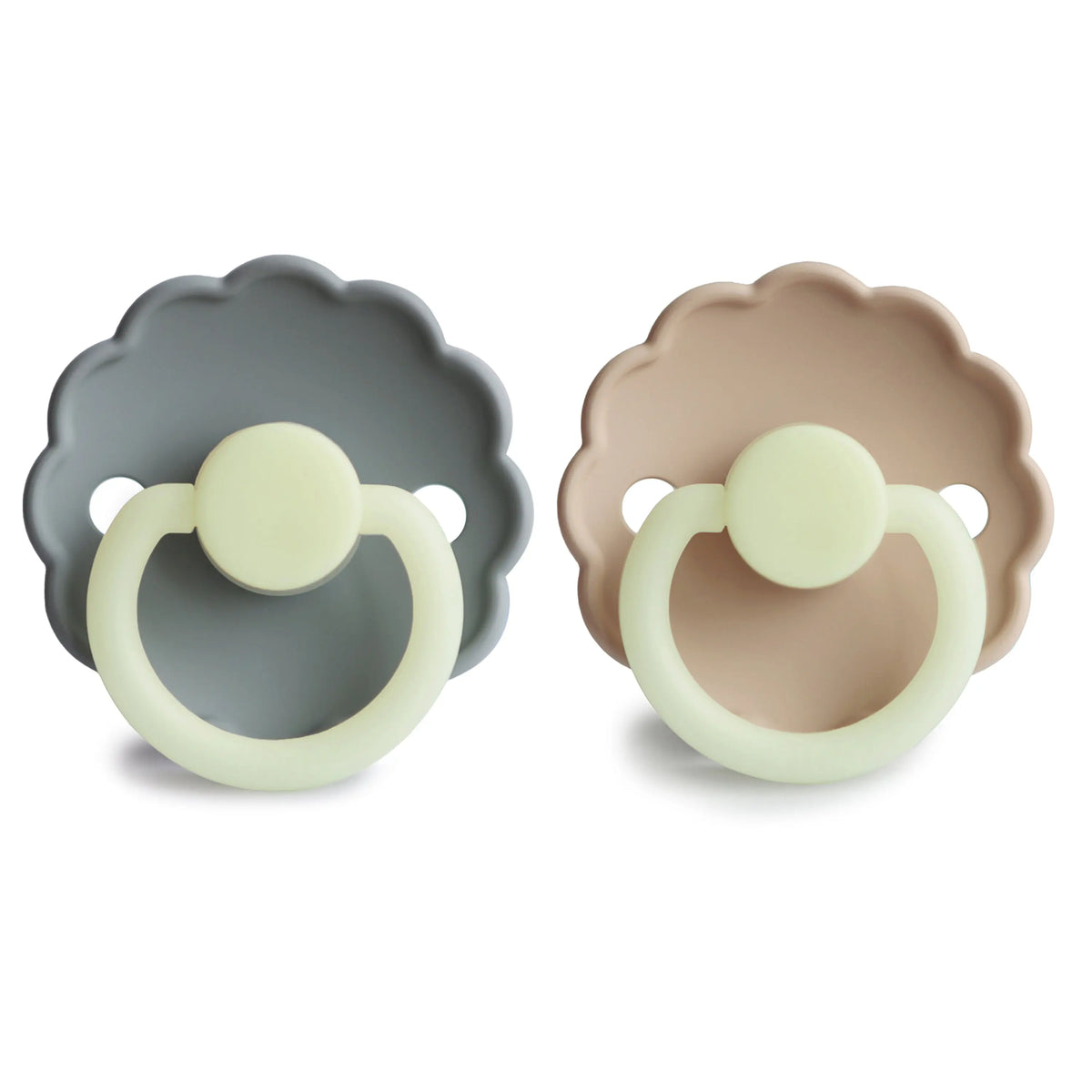 FRIGG Daisy Night Silicone Pacifier 2-Pack | SILICONE FRIGG PACIFIERS | The Baby Penguin